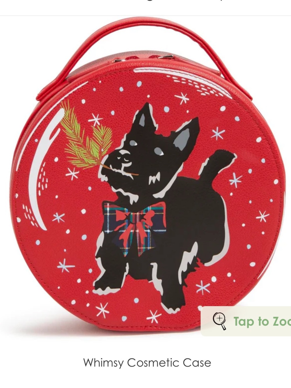 New Vera Bradley Whimsy cosmetic Scottie dog case